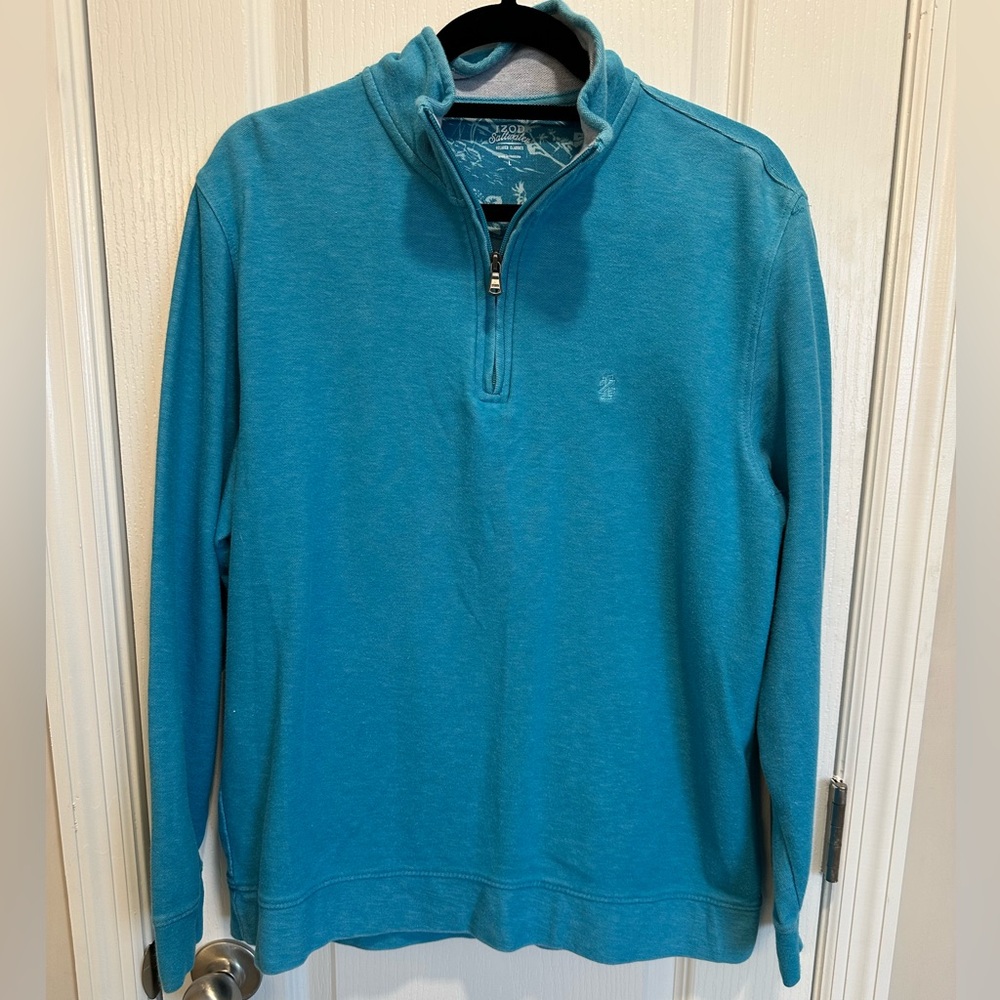 Izod Knit Pullover 
Aqua color
Size large